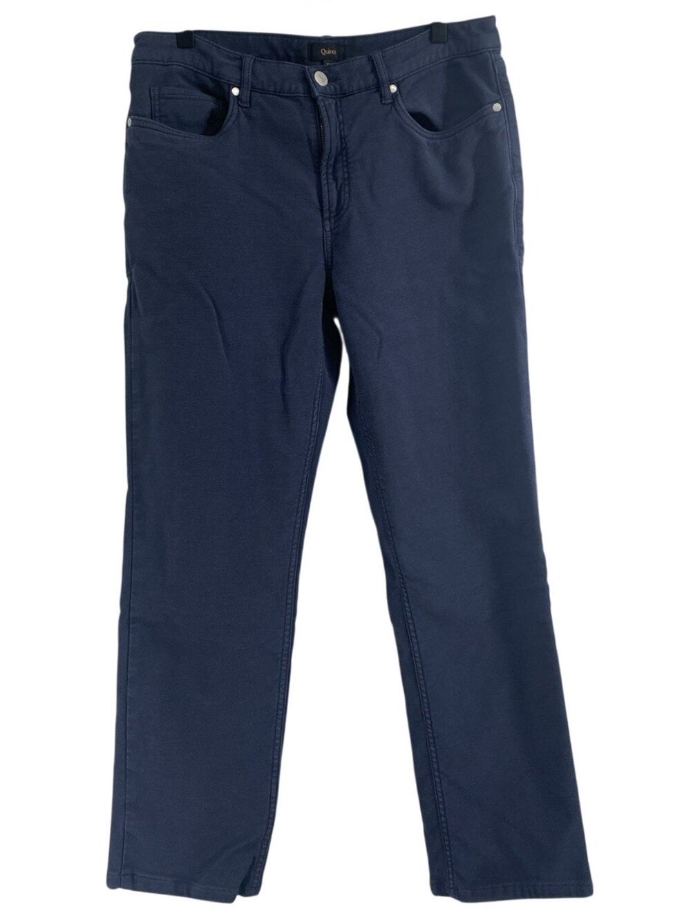 Quince Men French Terry 5-Pocket Pants Deep Navy 32-30